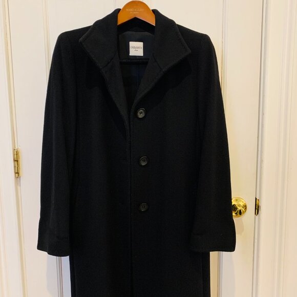 CINZIA ROCCA Black Wool Over Coat SIZE 6 - Picture 4 of 15